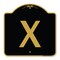 Signmission Designer Series Sign-Sign W/ Letter X, Black & Gold Aluminum Sign, 18" L, 18" H, BG-1818-22918 A-DES-BG-1818-22918 - alternate 1